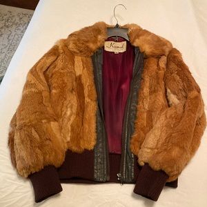 Brown Rabbit Fur Jacket